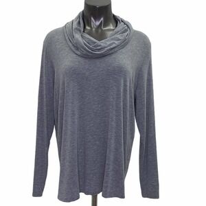 JOAN Vass Cowl Neck Gray Long Sleeve Sweater 1X